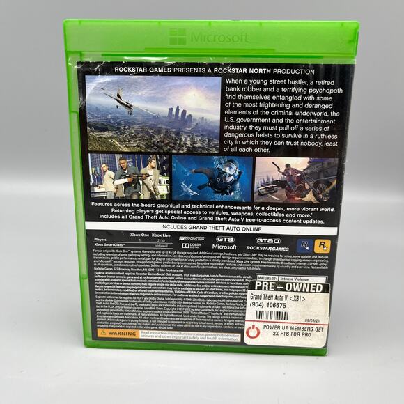 GTA V Grand Theft Auto Five Microsoft XBOX One Video Game Rockstar - Picture 2 of 6